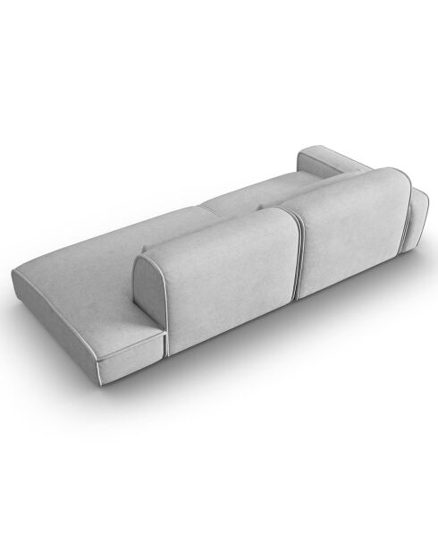 Canapé modulable Gauche Lina 3 places gris - 274x117x78 cm