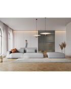 Canapé modulable Gauche Lina 3 places gris - 274x117x78 cm
