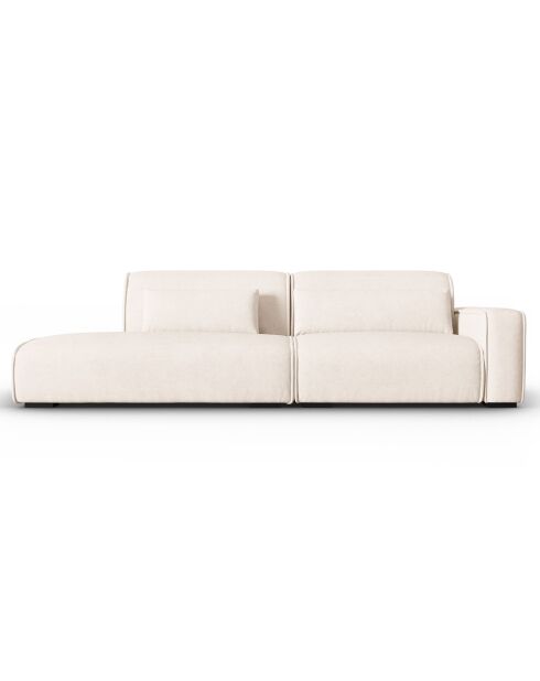 Canapé modulable Droit Lina 3 places beige clair - 274x117x78 cm