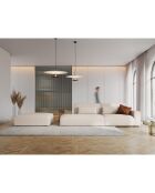 Canapé modulable Droit Lina 3 places beige clair - 274x117x78 cm