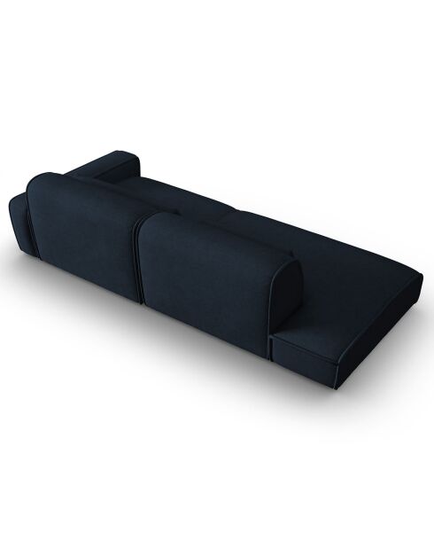 Canapé modulable Droit Lina 3 places bleu foncé - 274x117x78 cm