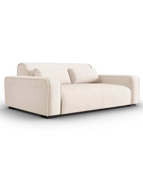 Canapé modulaire Lina 3 places beige clair - 192x117x78 cm