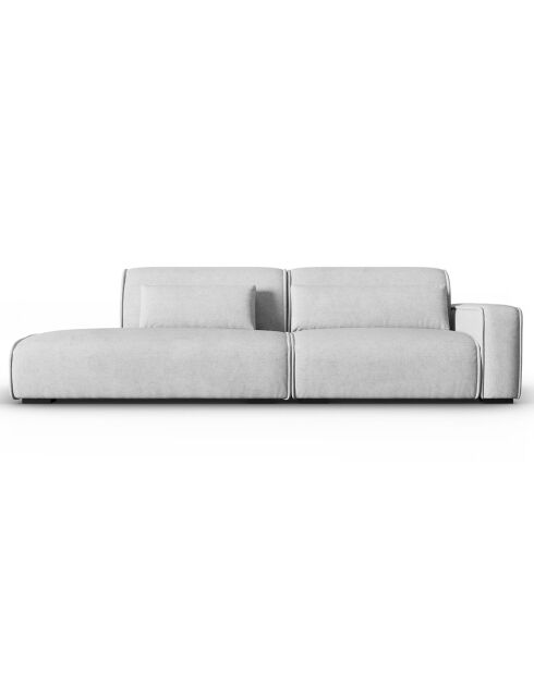 Canapé modulable Droit Lina 3 places gris - 274x117x78 cm