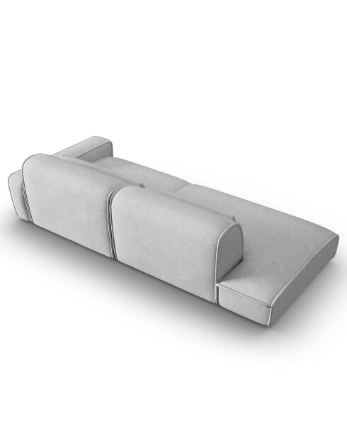 Canapé modulable Droit Lina 3 places gris - 274x117x78 cm