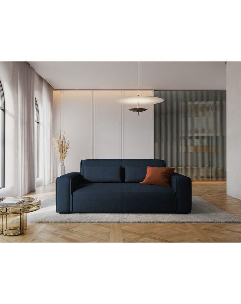 Canapé modulaire Lina 3 places bleu foncé - 192x117x78 cm