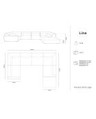 Canapé d'angle Droit panoramique modulable Lina 8 places beige clair - 434x319x78 cm