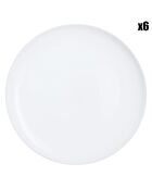 6 Assiettes à pizza en Opale Friend's Time blanches - D.32.3 cm