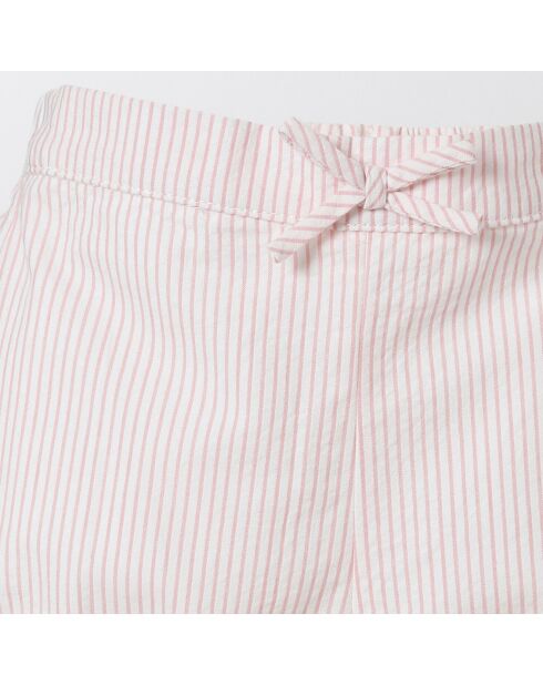 Short en Coton Boule rose pâle