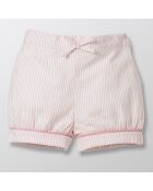 Short en Coton Boule rose pâle