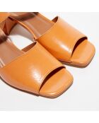 Sandales en Cuir Abigail camel - Talon 5 cm