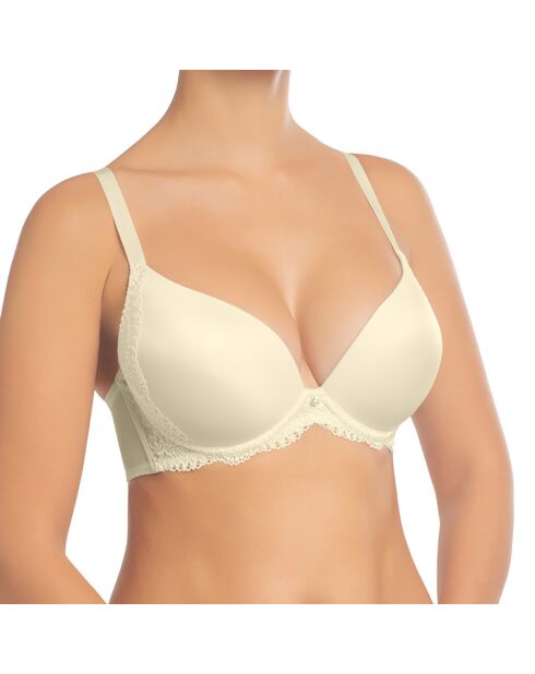 Soutien-gorge Push-Up avec armatures et bonnets moulés Viktoria ivoire