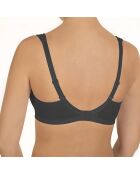 Schwarzer Softcup-BH Viktoria mit Bügeln