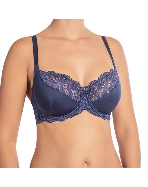 Soutien-gorge avec armatures à bonnets souples Viktoria bleu foncé