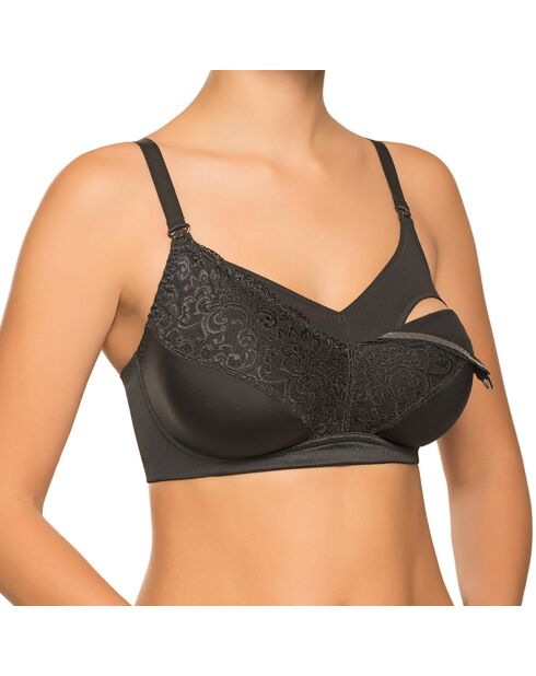 Soutien-gorge à bonnets souples pour mères allaitantes Viktoria noir