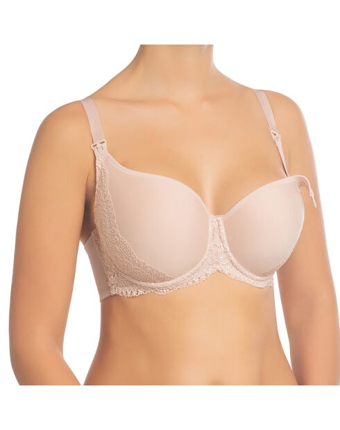 Soutien-gorge avec armatures à bonnets d'écartement pour mères allaitantes Viktoria argenté
