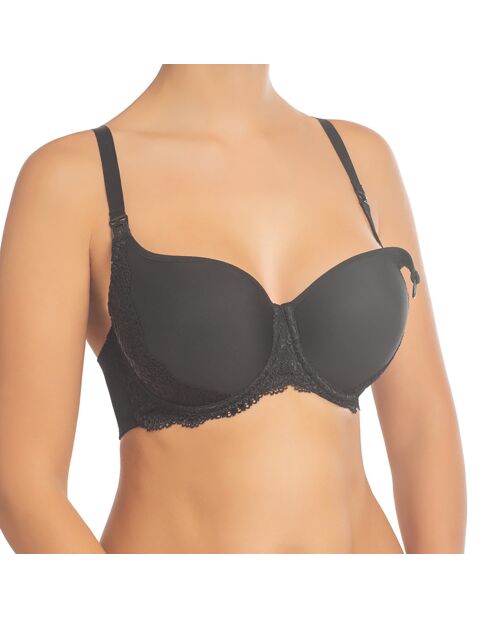 Soutien-gorge avec armatures à bonnets d'écartement pour mères allaitantes Viktoria noir
