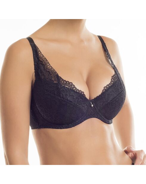 Viva schwarzer Push-up-BH mit Bügel