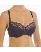 Reggiseno nero Viva con ferretto semiimbottito
