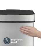 42+11+11L grauer Sortierbehälter — 42x31,5x78,5 cm