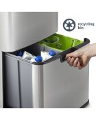 47+11+11L grauer Sortierbehälter — 42x31,5x82,5 cm