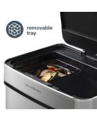 47+11+11L grauer Sortierbehälter — 42x31,5x82,5 cm