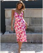 Robe Maya imprimée floral blanche