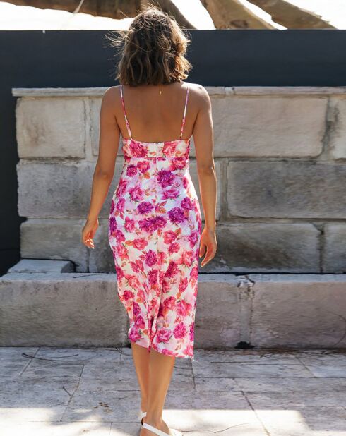 Robe Maya imprimée floral blanche