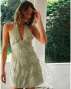 Robe Manou imprimée verte