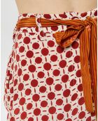 Pantalon droit Chiara vermillon