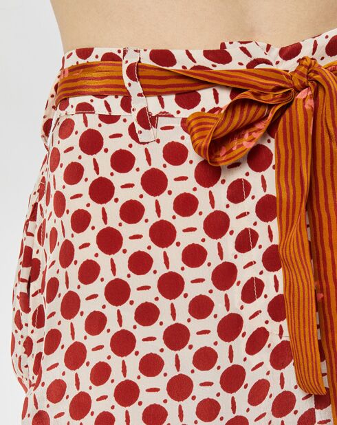 Pantalon droit Chiara vermillon