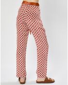 Pantalon droit Chiara vermillon