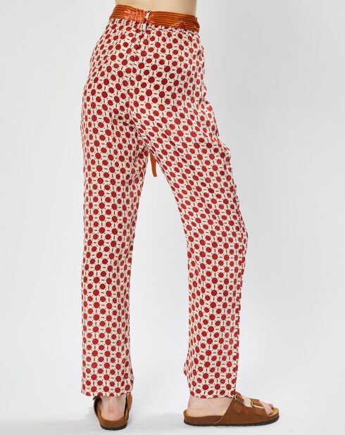 Pantalon droit Chiara vermillon