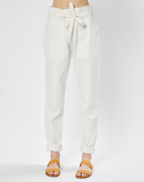 Pantaloni dritti Thais ecru