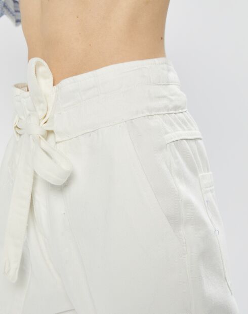 Pantaloni dritti Thais ecru