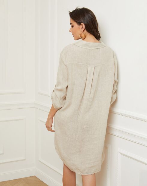 Robe 100% Lin Basta beige