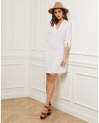 Robe 100% Lin Basta blanche
