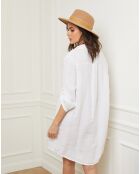 Robe 100% Lin Basta blanche