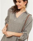 Robe 100% Lin Basta taupe