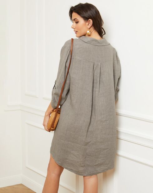 Robe 100% Lin Basta taupe