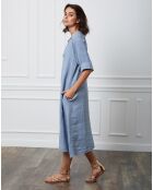Robe 100% Lin Granel indigo