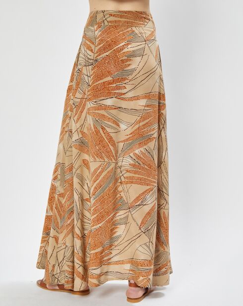 Jupe boutonnée Amélie ocre