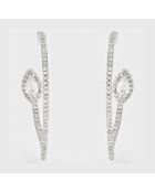 Calathea Ohrringe Diamanten 0,37 ct und Topas 0,35 ct Weißgold