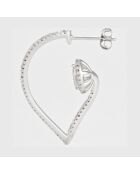 Calathea Ohrringe Diamanten 0,37 ct und Topas 0,35 ct Weißgold