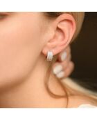 Anaidéia 1 karaat witgouden diamanten oorbellen