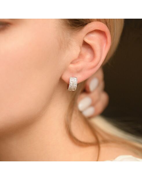 Anaidéia 1 karaat witgouden diamanten oorbellen