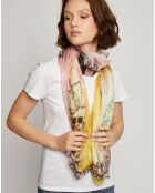 Foulard 100% Soie multicolore - 110x190 cm