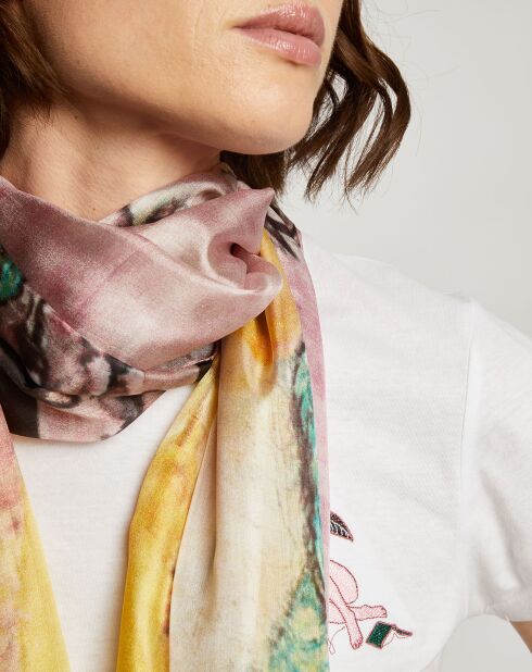 Foulard 100% Soie multicolore - 110x190 cm