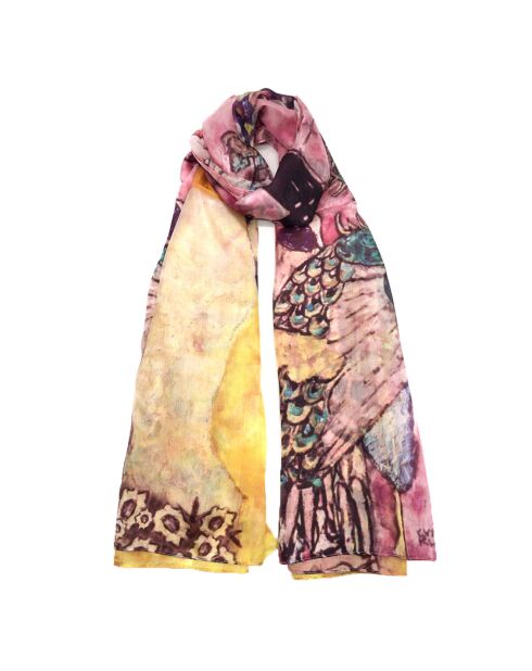 Foulard 100% Soie multicolore - 110x190 cm