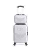 Kabinenkoffer 4 Einzelräder & Vanity Francette-H 50/30 cm grau