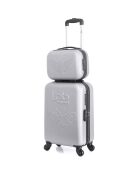 Kabinenkoffer 4 Einzelräder & Vanity Francette-H 50/30 cm grau